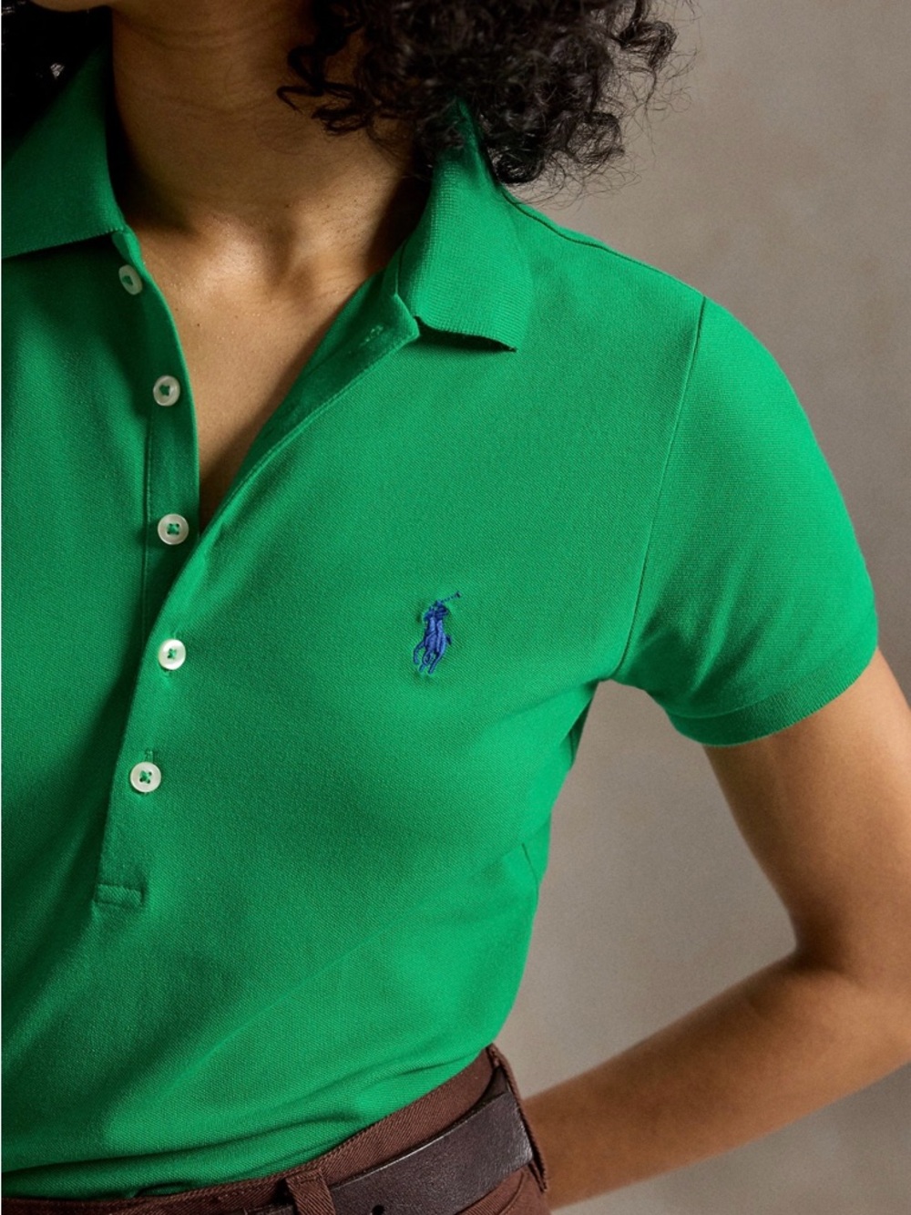 Polo Ralph Lauren Slim Fit Stretch Polo Shirt | Size: M | Billiard